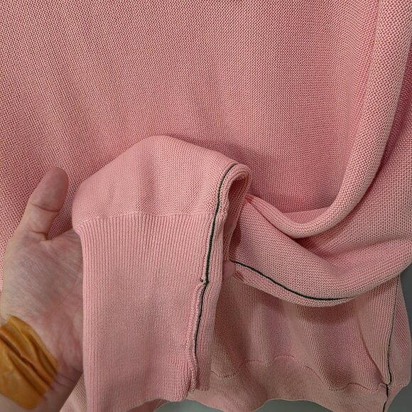 Lacoste Women’s Pink Cotton Crewneck Sweater – Size 40 – Classic Crocodile Logo - Picture 8 of 10